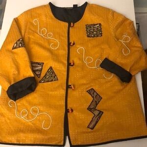 Vintage Allure Appliqué Women’s Jacket Size 2X